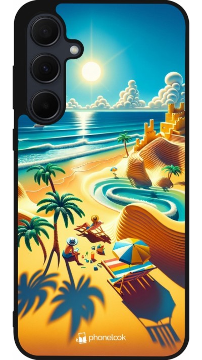 Samsung Galaxy A36 Case Hülle - Silikon schwarz Sonnenuntergang Brise