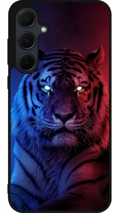 Samsung Galaxy A36 Case Hülle - Silikon schwarz Tiger Blue Red
