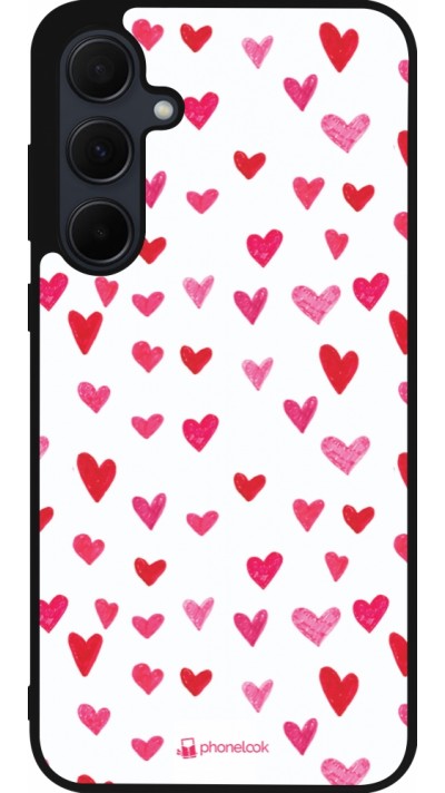 Samsung Galaxy A36 Case Hülle - Silikon schwarz Valentine 2022 Many pink hearts