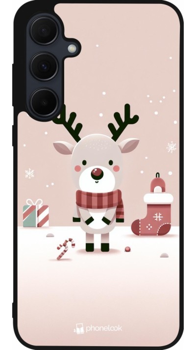Samsung Galaxy A36 Case Hülle - Silikon schwarz Weihnachten 2023 Choupinette Rentier