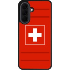 Coque Samsung Galaxy A37 - Silicone rigide noir Euro 2020 Switzerland