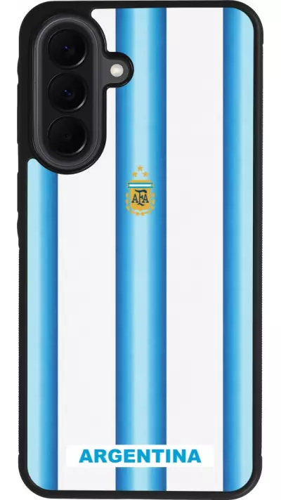 Coque Samsung Galaxy A37 - Silicone rigide noir Maillot de football Argentine 2026 personnalisable