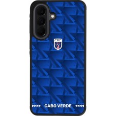Coque Samsung Galaxy A37 - Silicone rigide noir Maillot de football Cap-Vert 2026 personnalisable