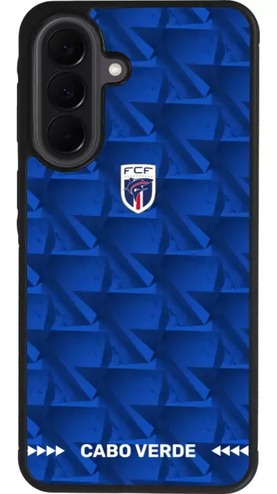 Coque Samsung Galaxy A37 - Silicone rigide noir Maillot de football Cap-Vert 2026 personnalisable