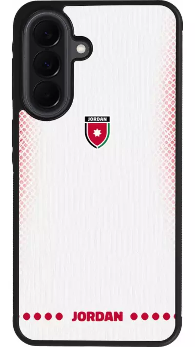 Coque Samsung Galaxy A37 - Silicone rigide noir Maillot de football Jordanie 2026 personnalisable