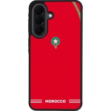 Coque Samsung Galaxy A37 - Silicone rigide noir Maillot de football Maroc 2026 personnalisable