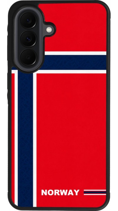 Coque Samsung Galaxy A37 - Silicone rigide noir Maillot de football Norvège 2026 personnalisable