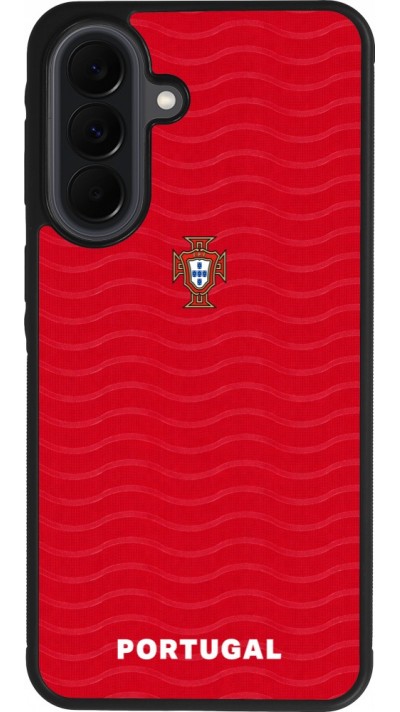 Coque Samsung Galaxy A37 - Silicone rigide noir Maillot de football Portugal 2026 personnalisable