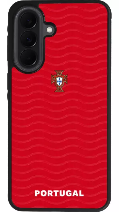 Coque Samsung Galaxy A37 - Silicone rigide noir Maillot de football Portugal 2026 personnalisable