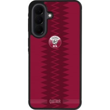 Coque Samsung Galaxy A37 - Silicone rigide noir Maillot de football Qatar 2026 personnalisable