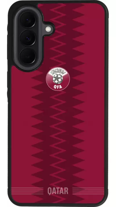 Coque Samsung Galaxy A37 - Silicone rigide noir Maillot de football Qatar 2026 personnalisable