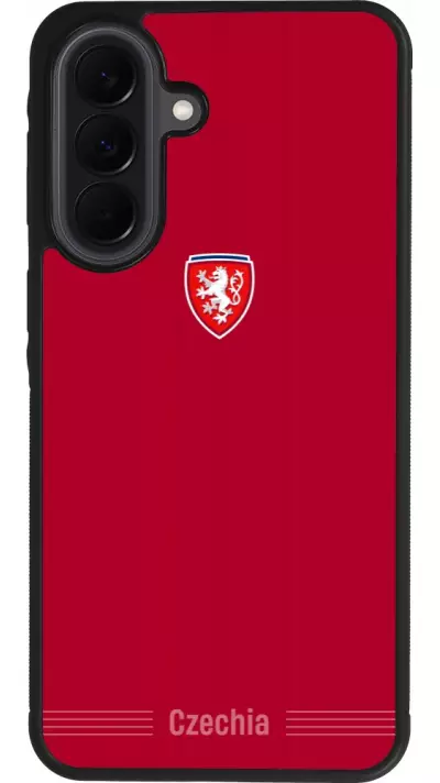 Coque Samsung Galaxy A37 - Silicone rigide noir Maillot de football Répuplique Tchèque 2026 personnalisable