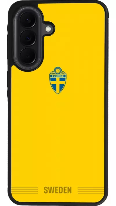 Coque Samsung Galaxy A37 - Silicone rigide noir Maillot de football Suède 2026 personnalisable