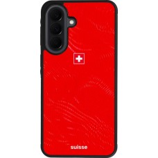 Coque Samsung Galaxy A37 - Silicone rigide noir Maillot de football Suisse 2026 personnalisable