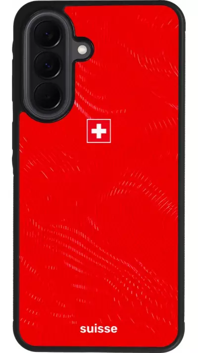 Coque Samsung Galaxy A37 - Silicone rigide noir Maillot de football Suisse 2026 personnalisable