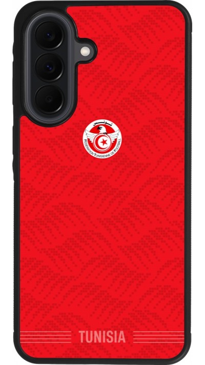 Coque Samsung Galaxy A37 - Silicone rigide noir Maillot de football Tunisie 2026 personnalisable