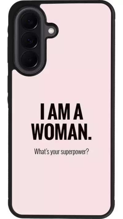 Coque Samsung Galaxy A37 - Silicone rigide noir I am a woman