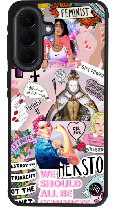 Coque Samsung Galaxy A37 - Silicone rigide noir Girl Power Collage