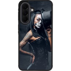 Coque Samsung Galaxy A37 - Silicone rigide noir Halloween 22 Tattooed Girl
