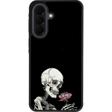 Coque Samsung Galaxy A37 - Silicone rigide noir Halloween 2023 rose and skeleton