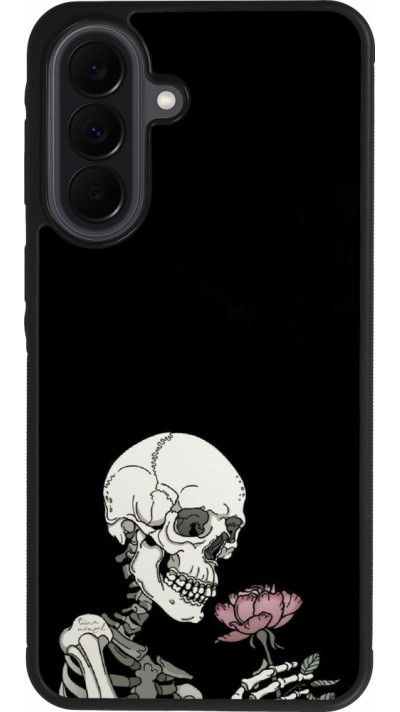 Coque Samsung Galaxy A37 - Silicone rigide noir Halloween 2023 rose and skeleton