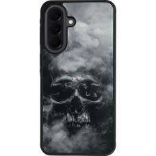 Coque Samsung Galaxy A37 - Silicone rigide noir Halloween 2024 smoky skull