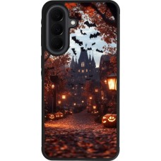 Coque Samsung Galaxy A37 - Silicone rigide noir Halloween 2025 Haunted house