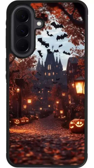 Coque Samsung Galaxy A37 - Silicone rigide noir Halloween 2025 Haunted house