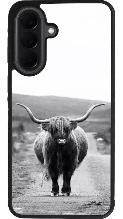 Coque Samsung Galaxy A37 - Silicone rigide noir Highland cattle