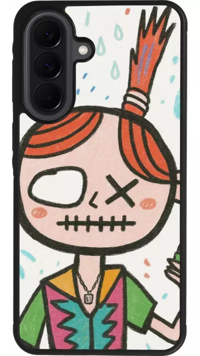 Coque Samsung Galaxy A37 - Silicone rigide noir Little Girl Sketch