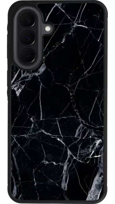 Coque Samsung Galaxy A37 - Silicone rigide noir Marble Black 01