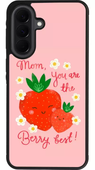 Coque Samsung Galaxy A37 - Silicone rigide noir Mom 2026 Berry best