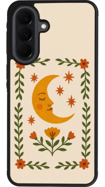 Coque Samsung Galaxy A37 - Silicone rigide noir Half moon stamp 2026