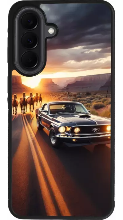 Coque Samsung Galaxy A37 - Silicone rigide noir Mustang 69 Grand Canyon