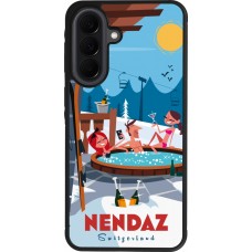 Coque Samsung Galaxy A37 - Silicone rigide noir Nendaz Mountain Jacuzzi
