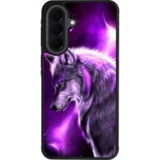 Coque Samsung Galaxy A37 - Silicone rigide noir Purple Sky Wolf