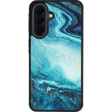 Coque Samsung Galaxy A37 - Silicone rigide noir Sea Foam Blue