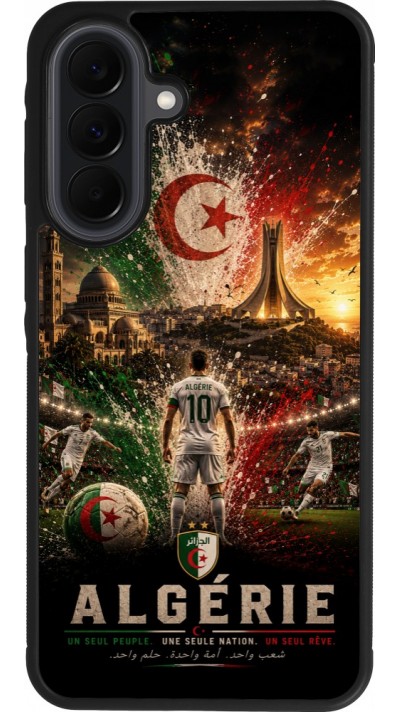 Samsung Galaxy A37 Case Hülle - Silikon schwarz Fussball Algerien splash 2026