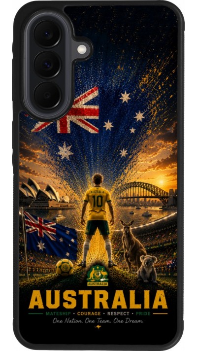 Samsung Galaxy A37 Case Hülle - Silikon schwarz Fussball Australien splash 2026
