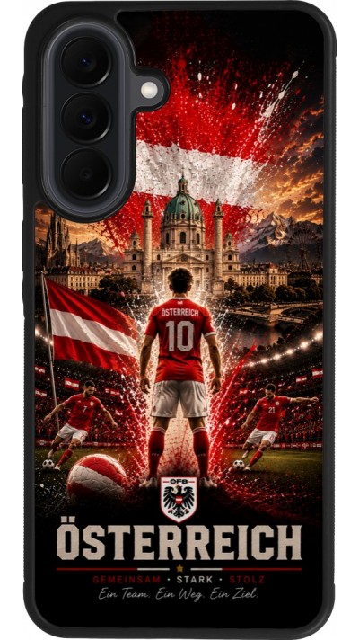 Samsung Galaxy A37 Case Hülle - Silikon schwarz Fussball Österreich splash 2026