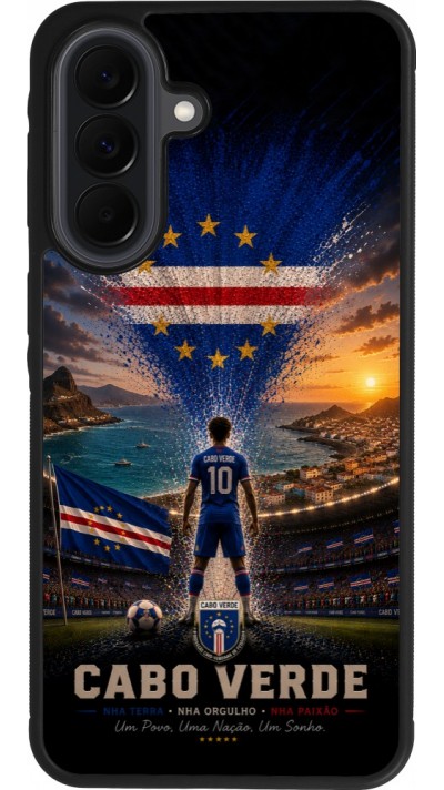 Samsung Galaxy A37 Case Hülle - Silikon schwarz Fussball Kap Verde splash 2026