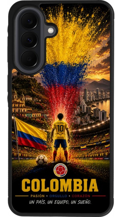 Samsung Galaxy A37 Case Hülle - Silikon schwarz Fussball Kolumbien splash 2026