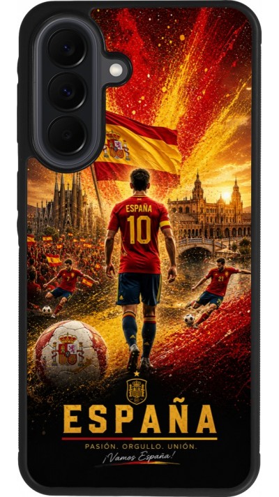 Samsung Galaxy A37 Case Hülle - Silikon schwarz Fussball Espanien splash 2026