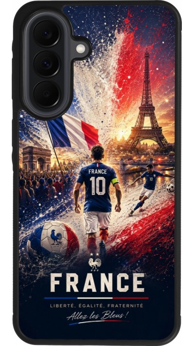 Samsung Galaxy A37 Case Hülle - Silikon schwarz Fussball Frankreich splash 2026