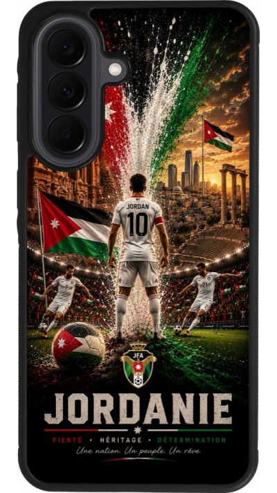 Samsung Galaxy A37 Case Hülle - Silikon schwarz Fussball Jordanien splash 2026