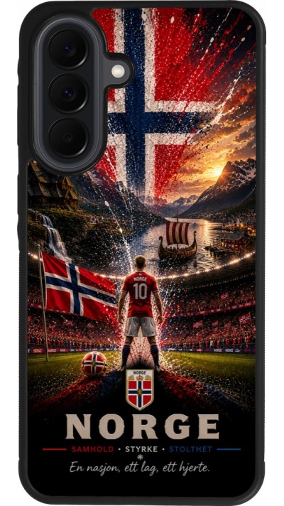 Samsung Galaxy A37 Case Hülle - Silikon schwarz Fussball Norwegen splash 2026