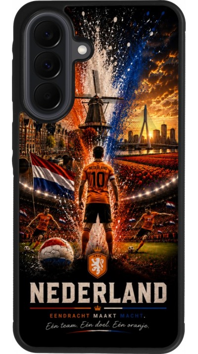 Samsung Galaxy A37 Case Hülle - Silikon schwarz Fussball Niederlande splash 2026