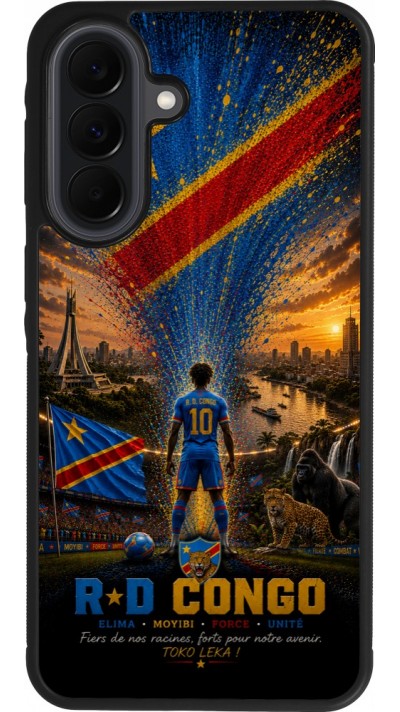 Samsung Galaxy A37 Case Hülle - Silikon schwarz Fussball Demokratische Republik Kongo splash 2026