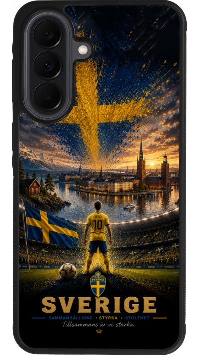 Samsung Galaxy A37 Case Hülle - Silikon schwarz Fussball Schweden splash 2026