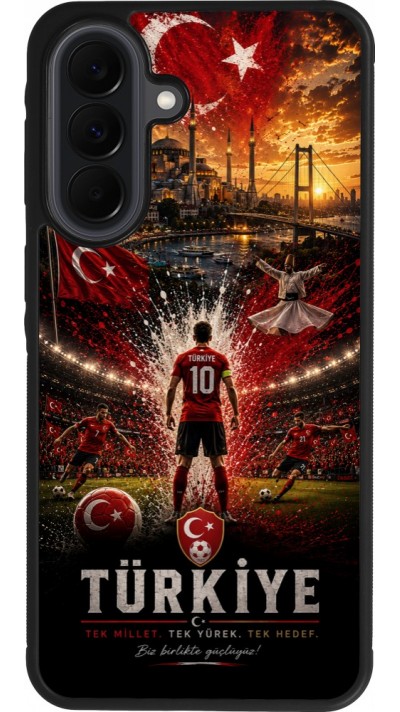 Samsung Galaxy A37 Case Hülle - Silikon schwarz Fussball Türkei splash 2026